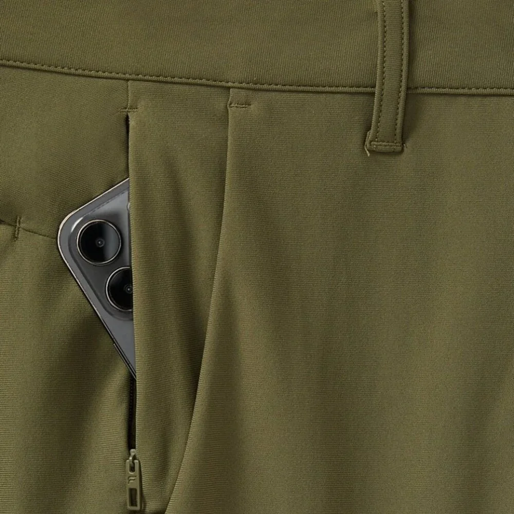 Fabletics The Don Trouser, Slim Fit, Utility Green, 33WX30L, EUC
